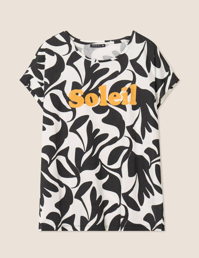 T-shirt manches courtes noir femme