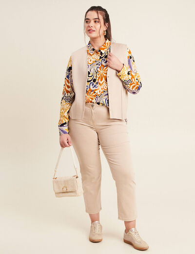 Gilet sans manches couleur or femme