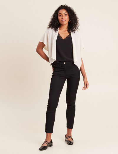 Gilet manches courtes couleur or femme