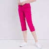 Pantacourt ajuste rose fushia femme