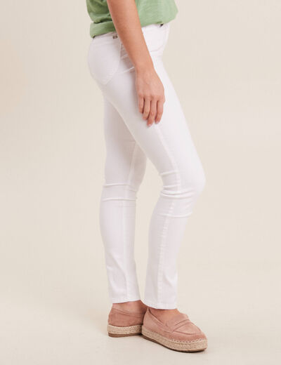 Pantalon léger taille standard long blanc femme