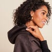 Poncho cape marron fonc&eacute; femme