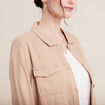 Veste droite boutonnée sable femme