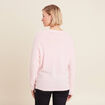 Pull manches longues rose femme