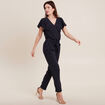 Combinaison pantalon droite bleu foncé femme
