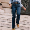 Jean magique L'Unique coupe bootcut denim brut femme