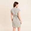 Robe droite zipp&eacute;e vert clair femme