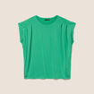 T-shirt droit col rond manches courtes vert menthe femme