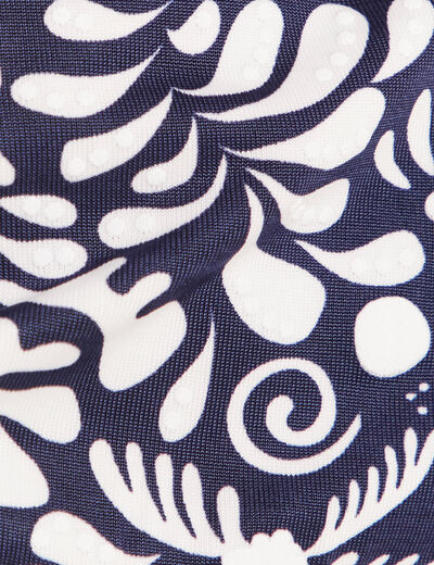 Blouse manches courtes nouée bleu femme