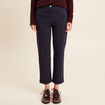 Pantalon droit bleu marine femme
