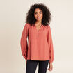 Blouse manches longues vieux rose femme