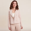 Veste tailleur courte sable femme