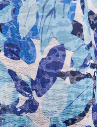 Chemise manches courtes bleu femme