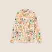 Chemise col am&eacute;ricain manches longues multicolore femme