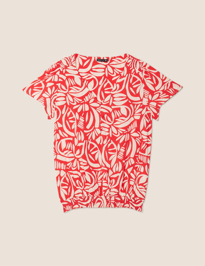 Blouse manches courtes rouge femme