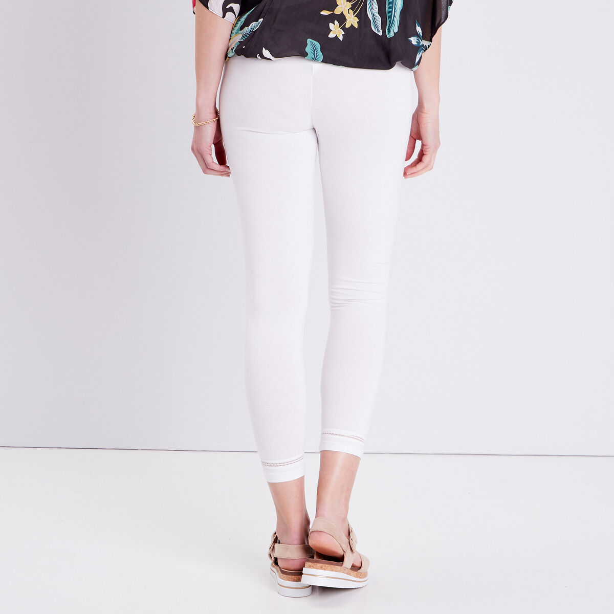 Legging taille standard blanc femme