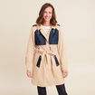 trench cintré avec capuche doublé beige femme