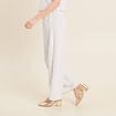 Pantalon large taille haute gris foncé femme
