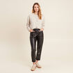 Sweat manches longues beige femme