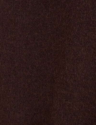 Pull sans manches aspect laineux marron fonc&eacute; femme