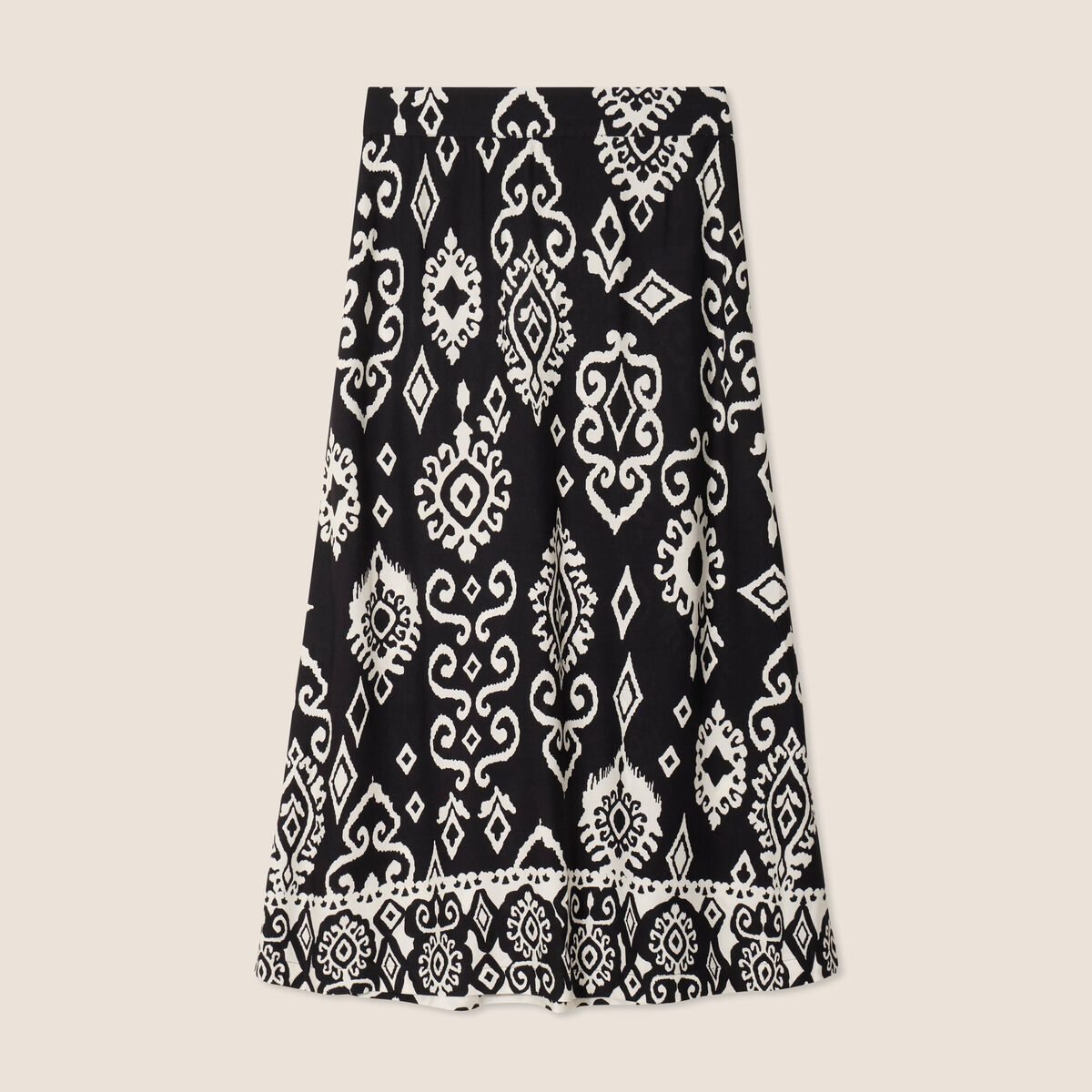 Jupe fluide taille standard noir femme