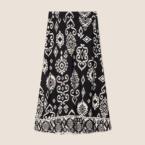 Jupe fluide taille standard noir femme