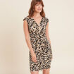 Robe ajustée courte noir femme