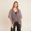 Kimono &agrave; sequins couleur cuivre femme