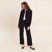 Veste courte droite denim brut femme