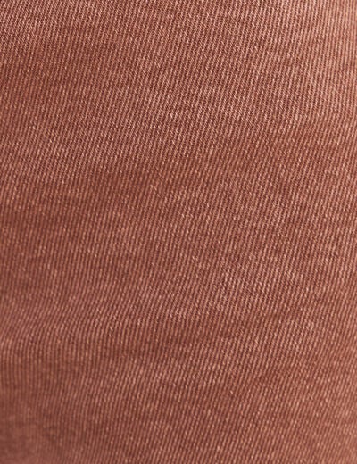 Jean large &agrave; pont marron clair femme