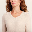 Pull manches longues couleur or femme
