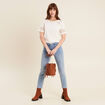 T-shirt manches courtes ecru femme