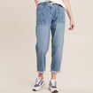 Jean coupe mom 7/8&egrave;me denim double stone femme