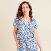 T-shirt manches courtes bleu femme