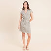 Robe droite zipp&eacute;e vert clair femme