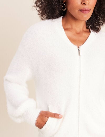 Bomber ecru femme