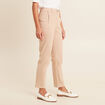 Pantalon boyfriend taille haute sable femme