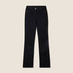 Jean droit taille basculée noir femme