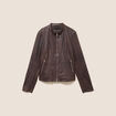 Veste cintr&eacute;e marron fonc&eacute; femme
