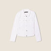 Blouson ajusté boutonné ecru femme