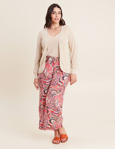 Gilet manches longues couleur or femme