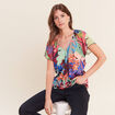T-shirt manches courtes multicolore femme