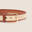 Ceinture large camel femme