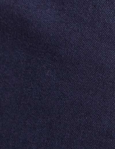 Pantalon coupe droite à coulisse bleu marine femme