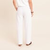 Pantalon large taille haute blanc femme