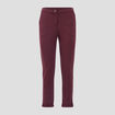 Pantalon ajusté taille basculée bordeaux femme