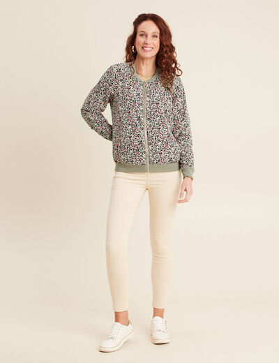 Gilet réversible esprit bomber jaune citron femme