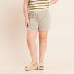 Short droit taille &eacute;lastiqu&eacute;e vert clair femme