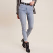 Jeans ajusté taille standard 7/8ème denim baby bleu femme