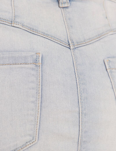 Jupe ajustée en jean denim double stone femme